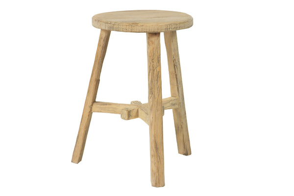 Brown Wooden Side Table / Stool 32X32X50 Cm
