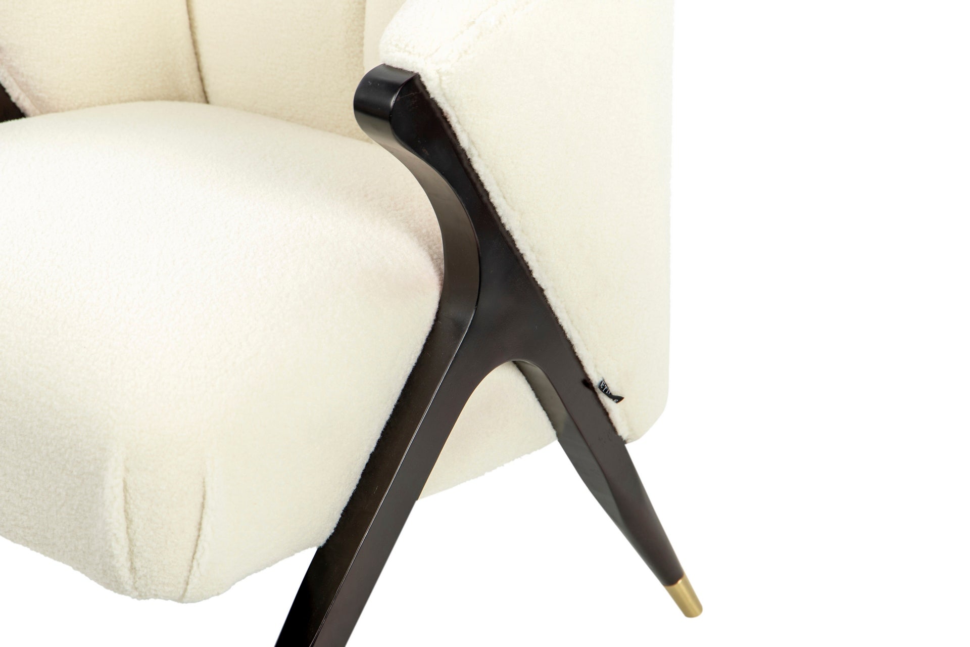 Butaca Madera/boucle Kirkenes 68x78x75 Cm - Sillas y Sillones - Granada Maison