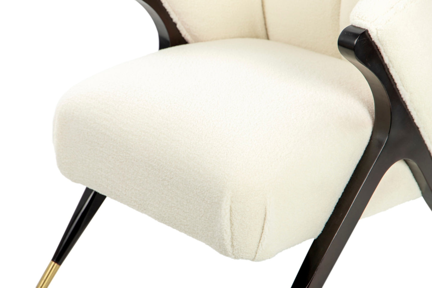 Butaca Madera/boucle Kirkenes 68x78x75 Cm - Sillas y Sillones - Granada Maison