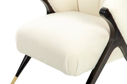 Butaca Madera/boucle Kirkenes 68x78x75 Cm - Sillas y Sillones - Granada Maison