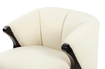 Butaca Madera/boucle Kirkenes 68x78x75 Cm - Sillas y Sillones - Granada Maison