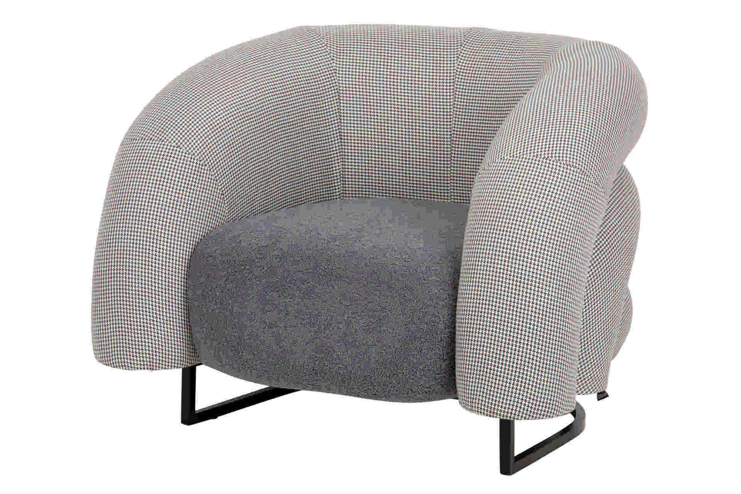 Sillon Acero Inox/Boucle/Tela Hanko 89X85X74 Cm