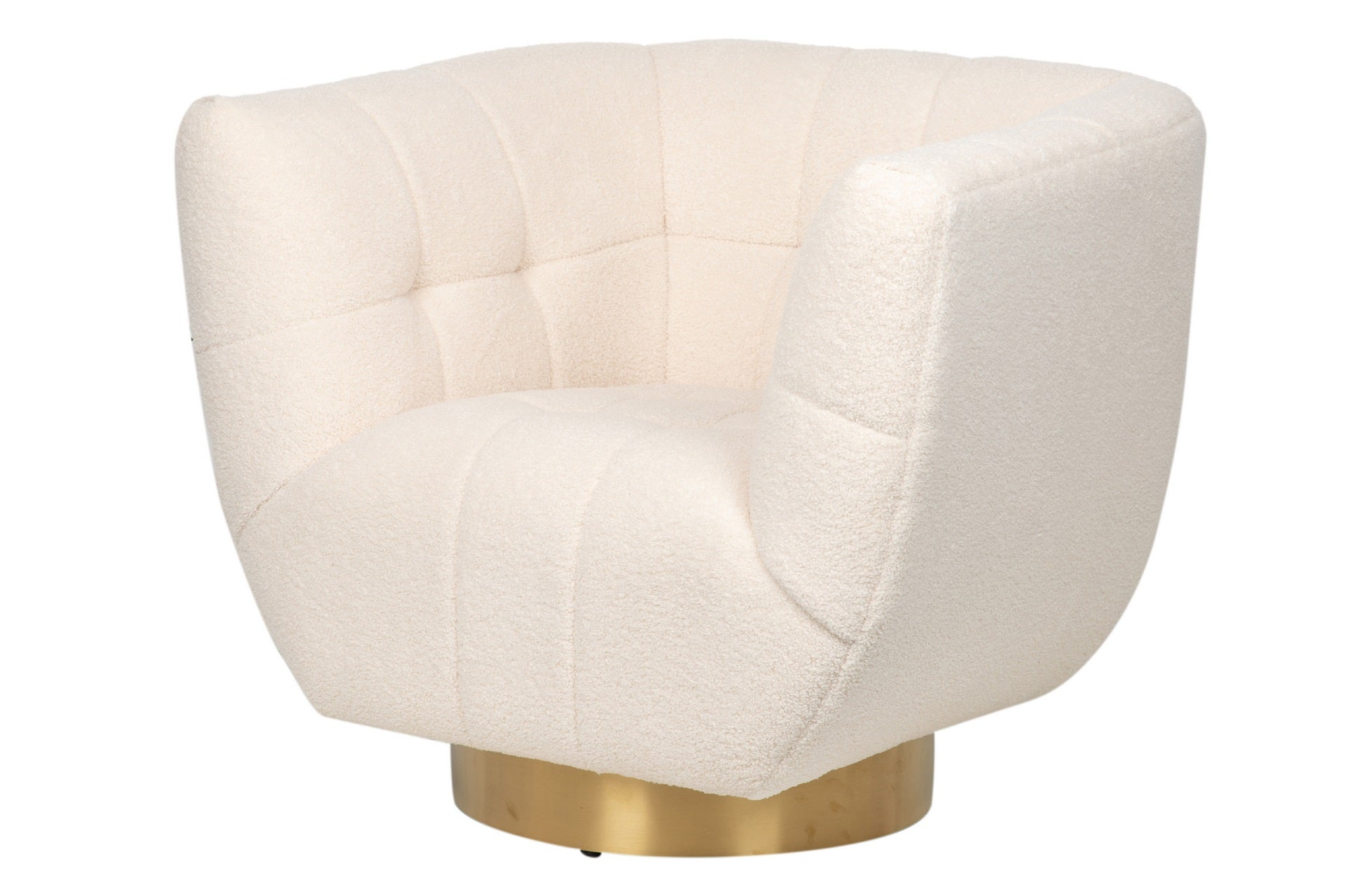 Sillon Acero Inoxidable/boucle Inari 85x75x75 Cm - Sillas y Sillones - Granada Maison