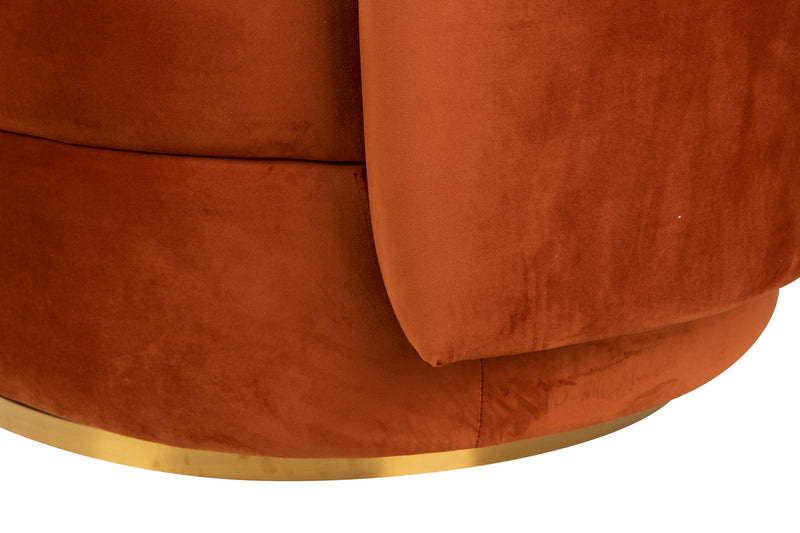 Sillon Giratirio Velvet Fogo 95x81x70 Cm - Sillas y Sillones - Granada Maison