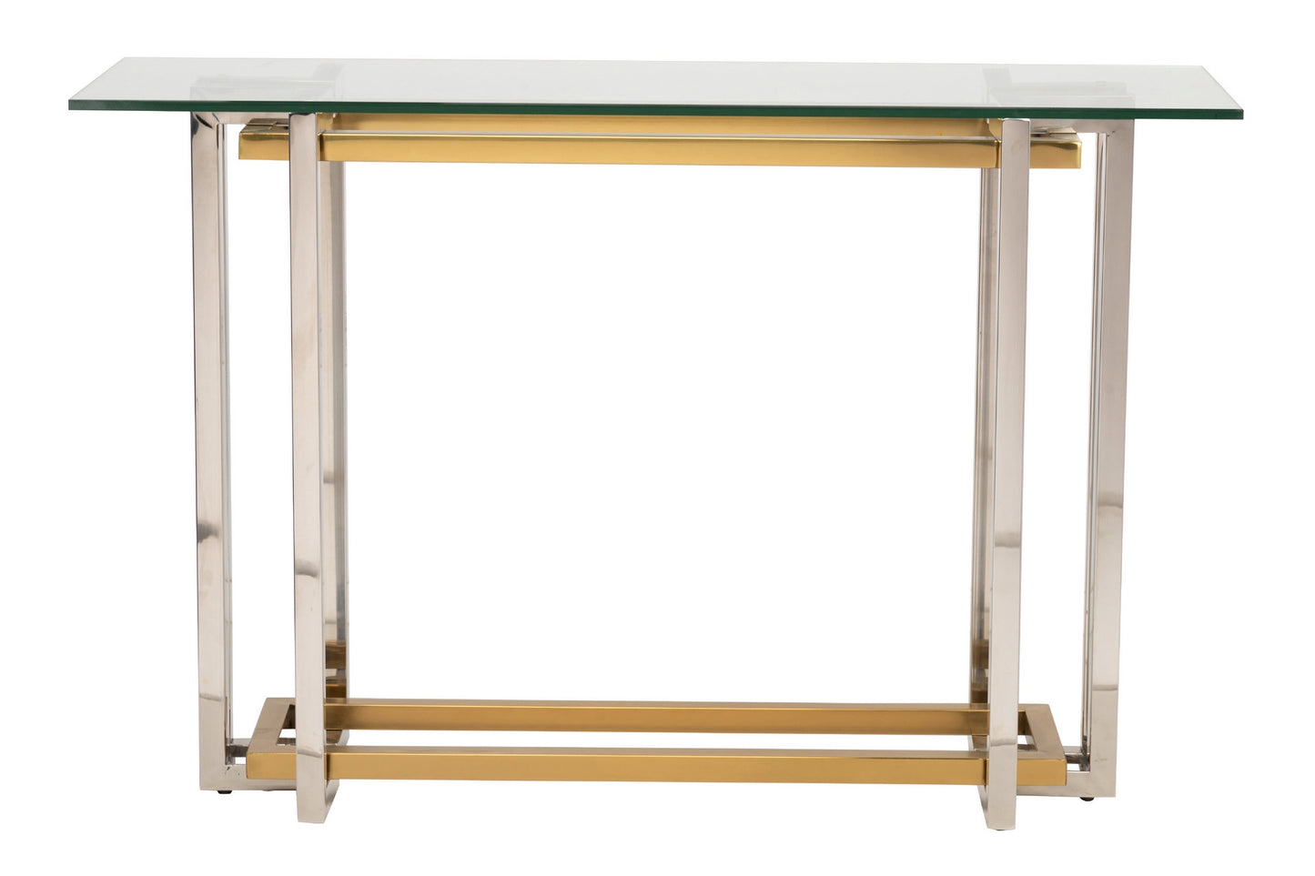 Kazan Ss Steel / Glass Console 120X40X78 Cm