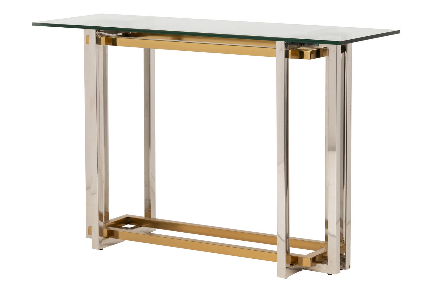 Kazan Ss Steel / Glass Console 120X40X78 Cm