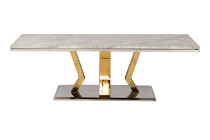 Norilsk Ss Steel / Marble Coffe Table 130X60X40 Cm