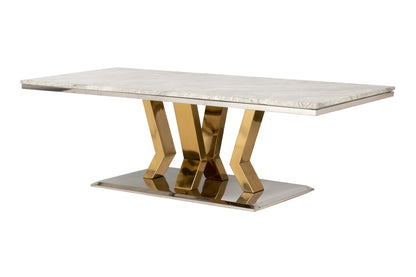 Norilsk Ss Steel / Marble Coffe Table 130X60X40 Cm