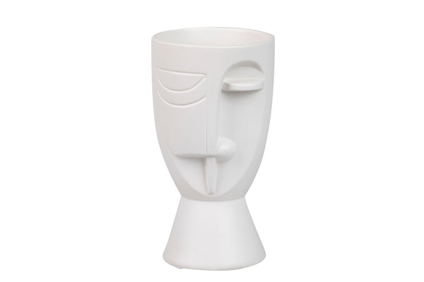 Esciros White Ceramic Vase 14X13X26 Cm