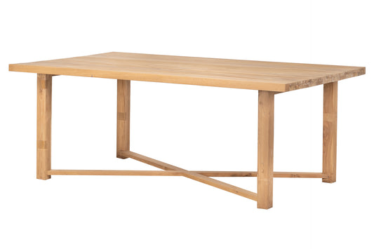 Natural Wood Dining Table 200X120X75 Cm