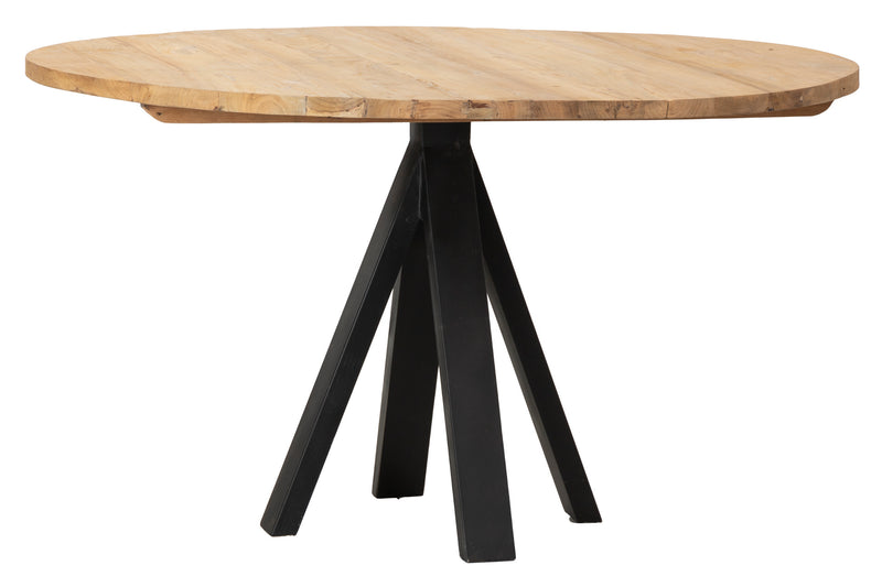 Natural Wood Dining Table 130X130X75 Cm
