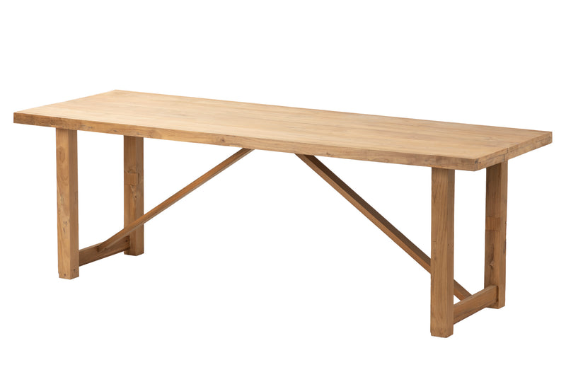 Natural Wood Dining Table 220X80X75 Cm