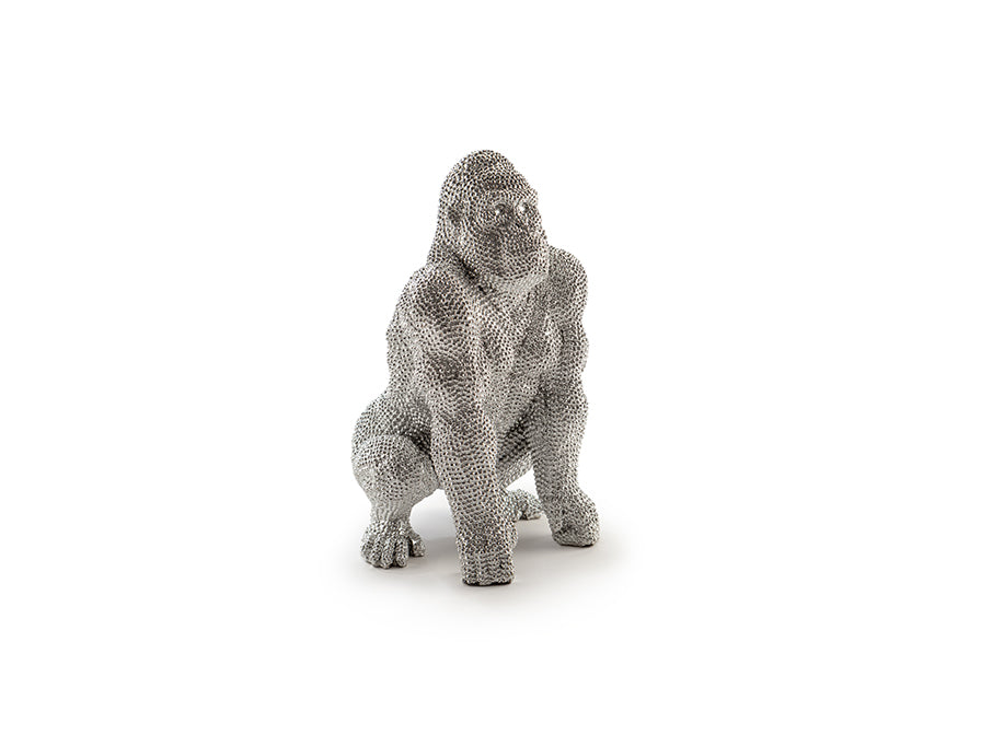 Figura Pequeña Gorila Plata - Figuras Decorativas - Granada Maison