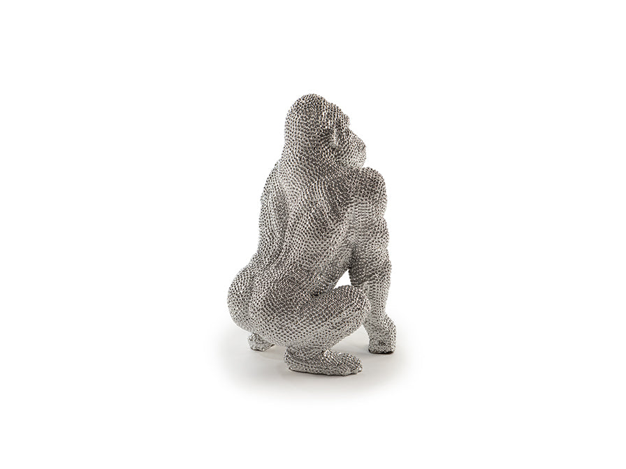Figura Pequeña Gorila Plata - Figuras Decorativas - Granada Maison